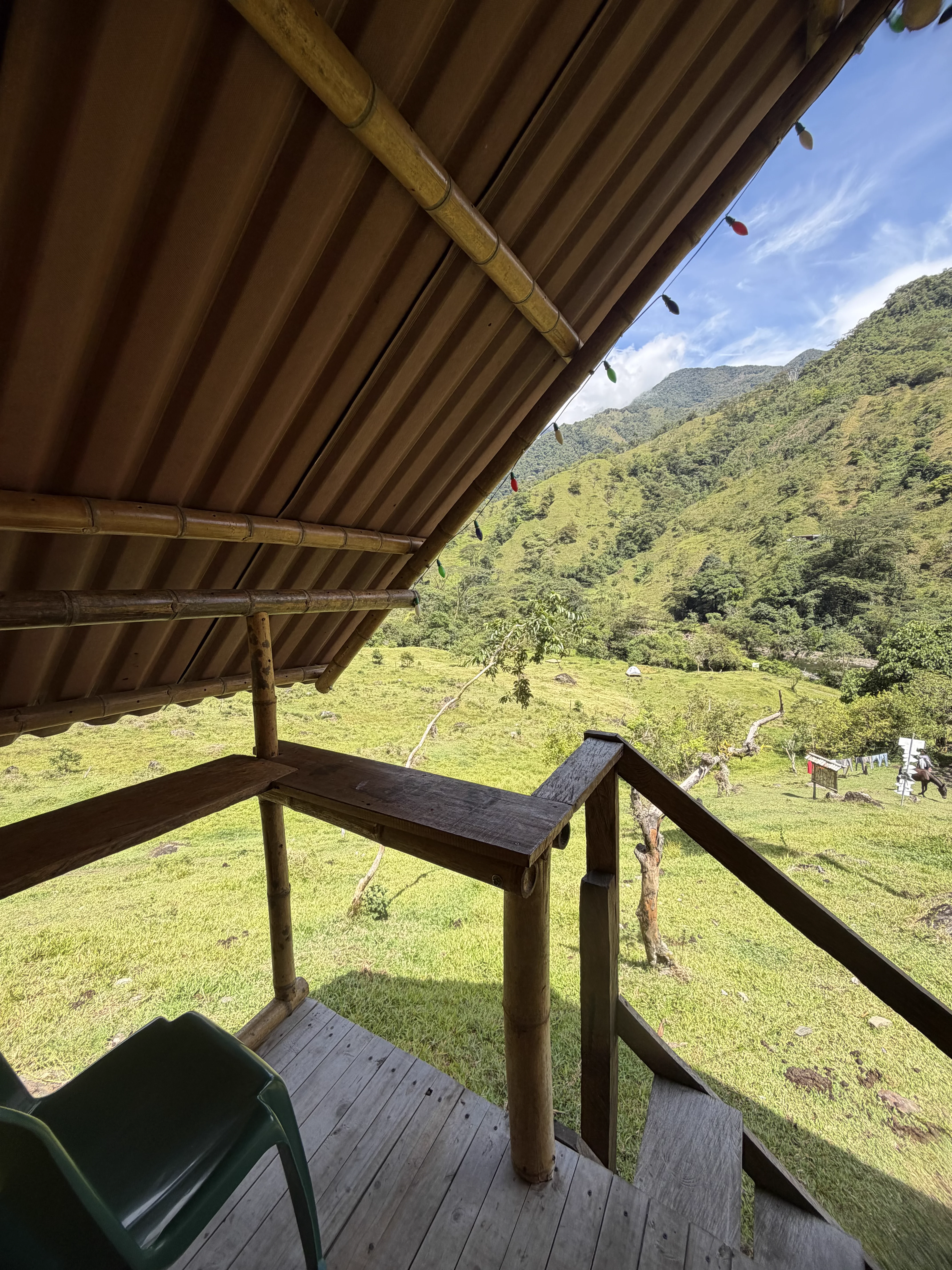 Cabaña detalle en Finca La Esmeralda